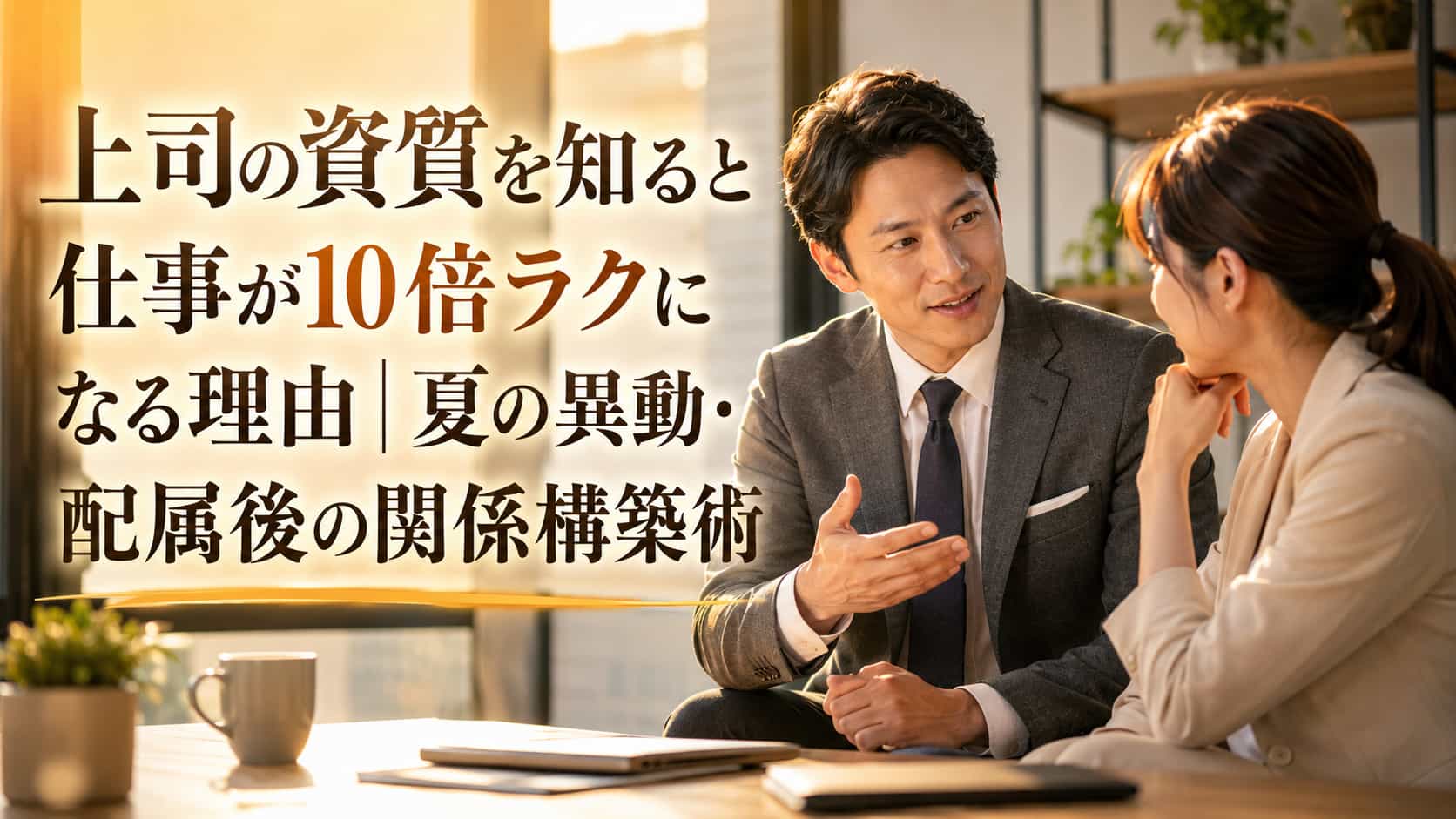 上司の資質を知ると仕事が10倍ラクになる理由│夏の異動・配属後の関係構築術